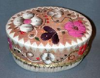Quill Birch Bark 3" x 6.25" weaver Melvin Bullhead Ojibwa